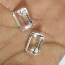 Crystal Quartz 10x8mm octagon emerald cut 2.9 cts